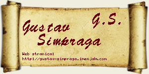 Gustav Šimpraga vizit kartica